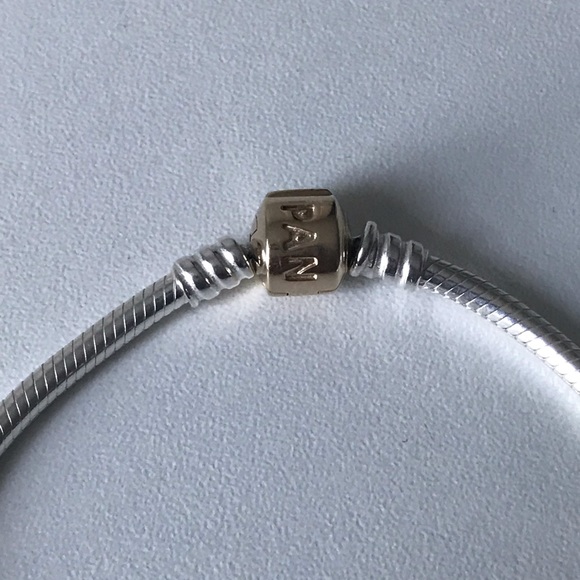 NEW Authentic Pandora 14K Gold two tone bracelet - Picture 2 of 5